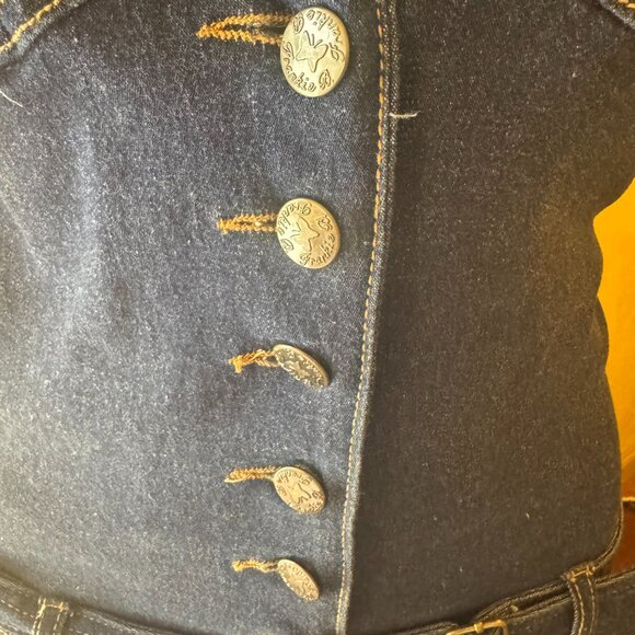 Frankie B. Vintage 90s Denim Jumpsuit | Medium - Picture 9 of 15